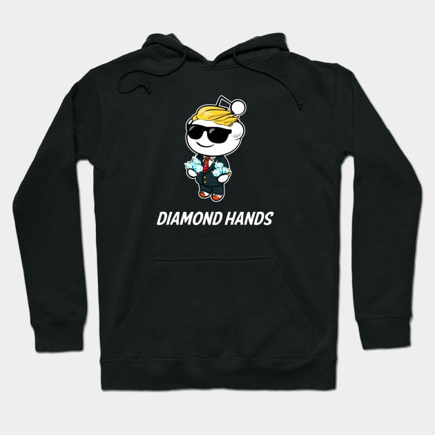 Reddit Wallstreetbets WSB Diamond Hands Day Trader Stock Market Options Hoodie by Tesla